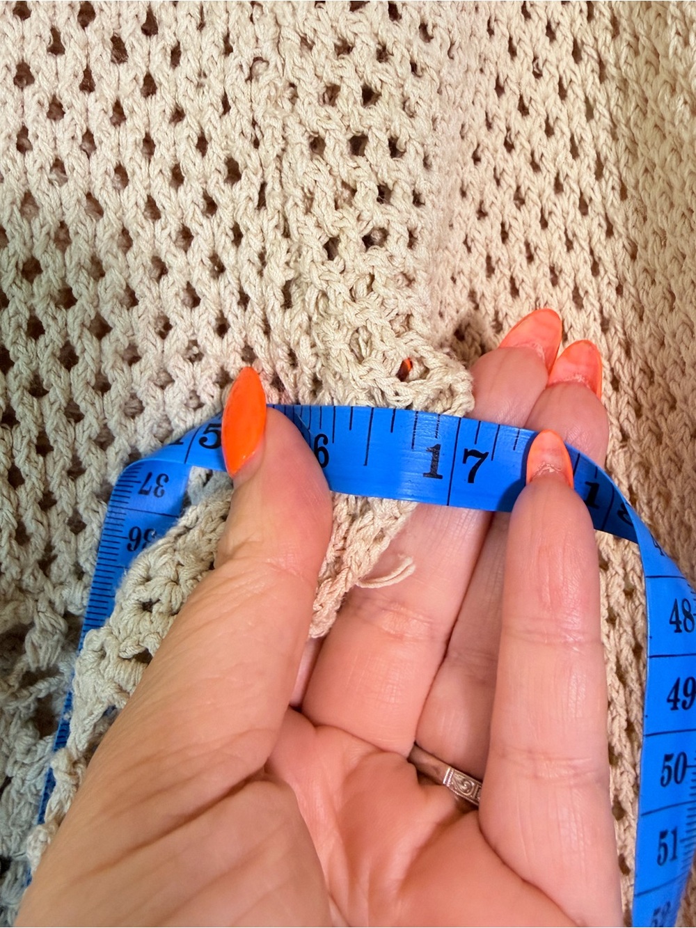 Open-Knit Crochet Cardigan Sweater,
Size Medium - Picture 6 of 9